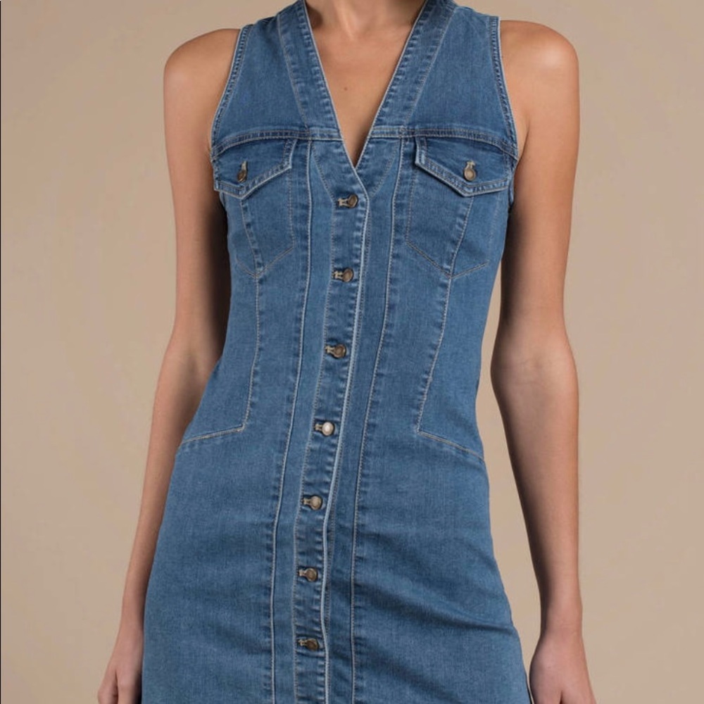 FREE PEOPLE Wandering Star Denim Mini Dress Size 2